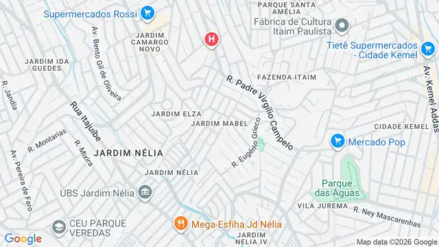 Mapa do bairro Jardim Mabel, Sao Paulo - SP