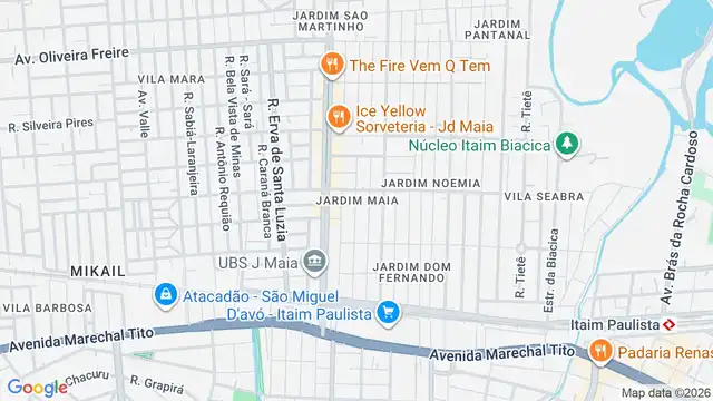 Mapa do bairro Jardim Maia, Sao Paulo - SP