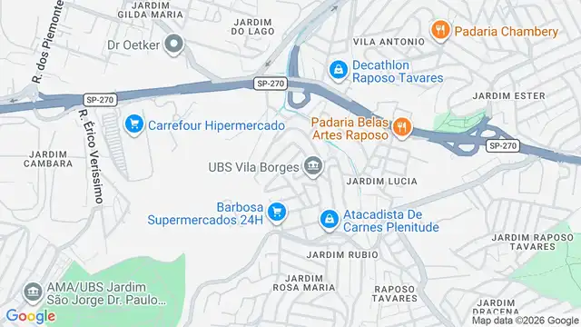 Mapa do bairro Jardim Maria Augusta, Sao Paulo - SP