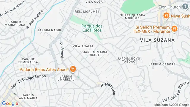 Mapa do bairro Jardim Maria Duarte, Sao Paulo - SP