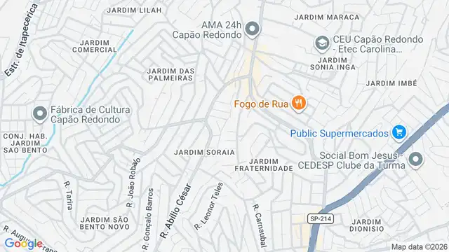 Mapa do bairro Jardim Maria Emilia, Sao Paulo - SP