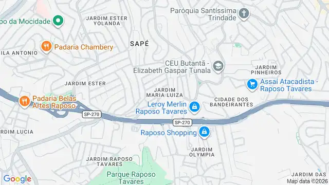 Mapa do bairro Jardim Maria Luiza, Sao Paulo - SP