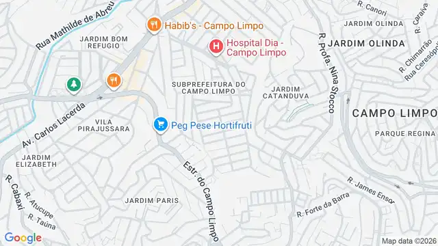 Mapa do bairro Jardim Maria Virginia, Sao Paulo - SP