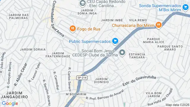 Mapa do bairro Jardim Mariane, Sao Paulo - SP