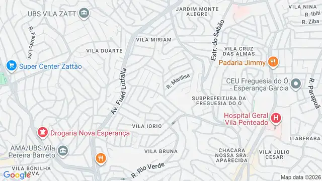Mapa do bairro Jardim Mariliza, Sao Paulo - SP