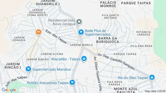 Mapa do bairro Jardim Marilu, Sao Paulo - SP