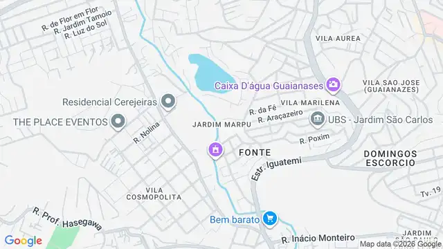Mapa do bairro Jardim Marpu, Sao Paulo - SP