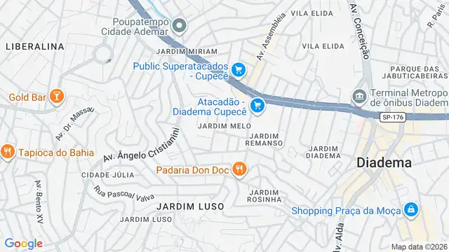 Mapa do bairro Jardim Melo, Sao Paulo - SP