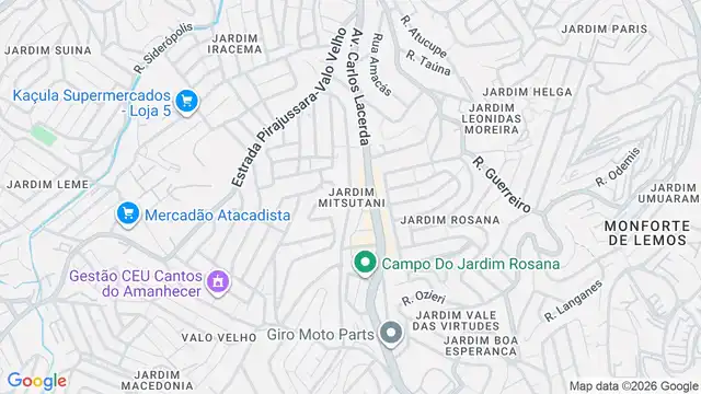 Mapa do bairro Jardim Mitsutani, Sao Paulo - SP