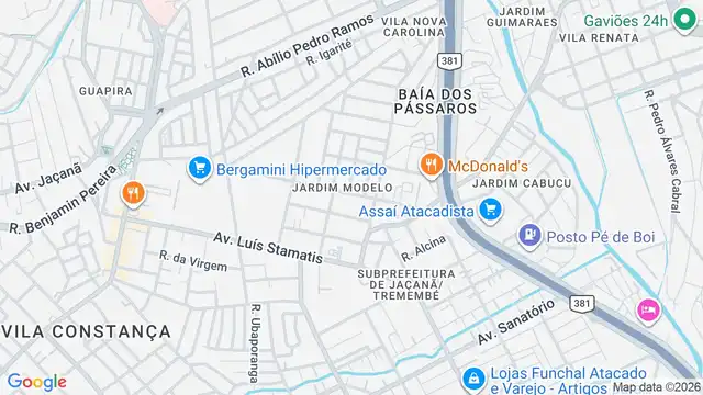 Mapa do bairro Jardim Modelo, Sao Paulo - SP