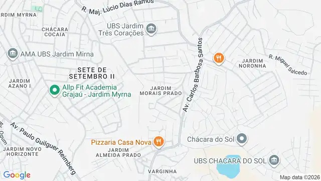 Mapa do bairro Jardim Morais Prado, Sao Paulo - SP