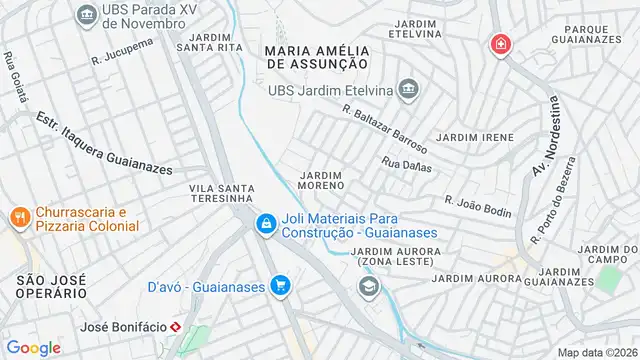 Mapa do bairro Jardim Moreno, Sao Paulo - SP