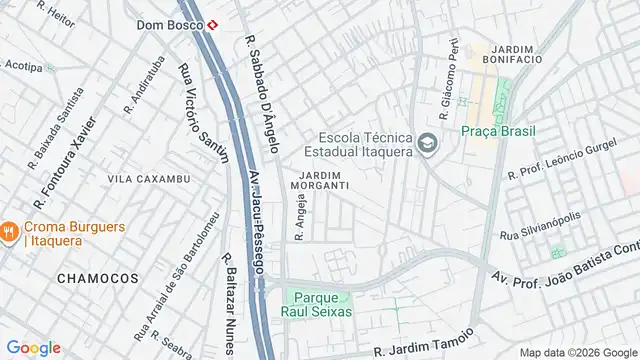 Mapa do bairro Jardim Morganti, Sao Paulo - SP