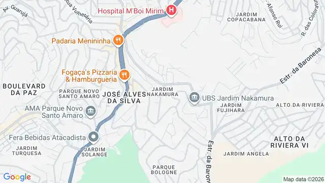 Mapa do bairro Jardim Nakamura, Sao Paulo - SP