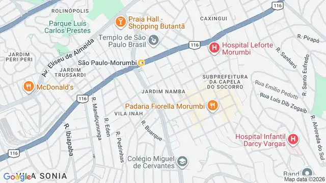 Mapa do bairro Jardim Namba, Sao Paulo - SP