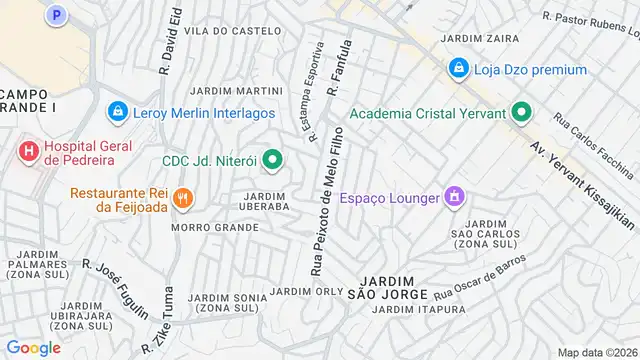 Mapa do bairro Jardim Niteroi, Sao Paulo - SP