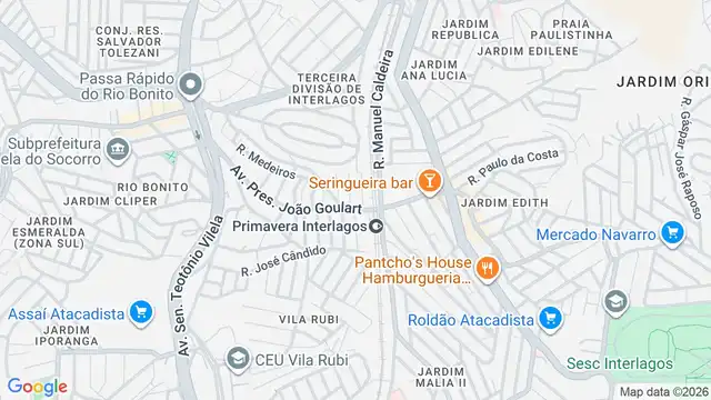 Mapa do bairro Jardim Nizia, Sao Paulo - SP