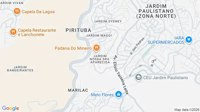Mapa do bairro Jardim Nossa Senhora Aparecida, Sao Paulo - SP