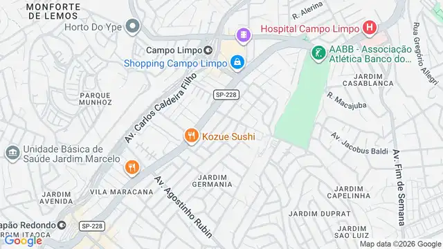 Mapa do bairro Jardim Nova Germania, Sao Paulo - SP