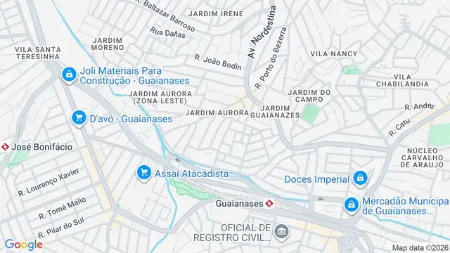 Mapa do bairro Jardim Nova Guaianazes, Sao Paulo - SP