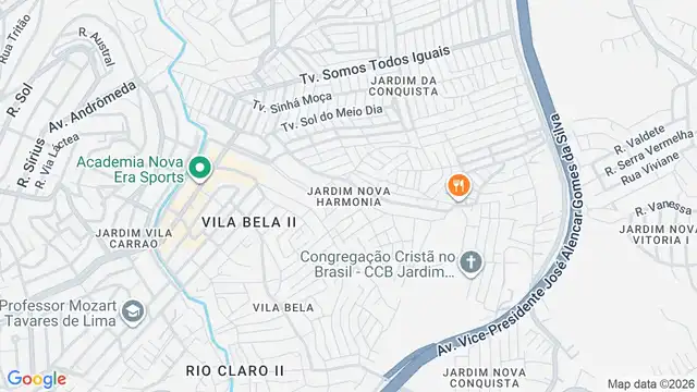 Mapa do bairro Jardim Nova Harmonia, Sao Paulo - SP