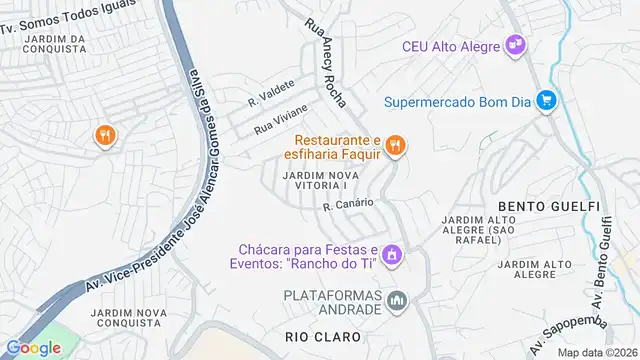 Mapa do bairro Jardim Nova Vitoria I, Sao Paulo - SP