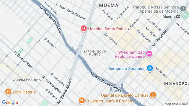 Mapa do bairro Jardim Novo Mundo, Sao Paulo - SP