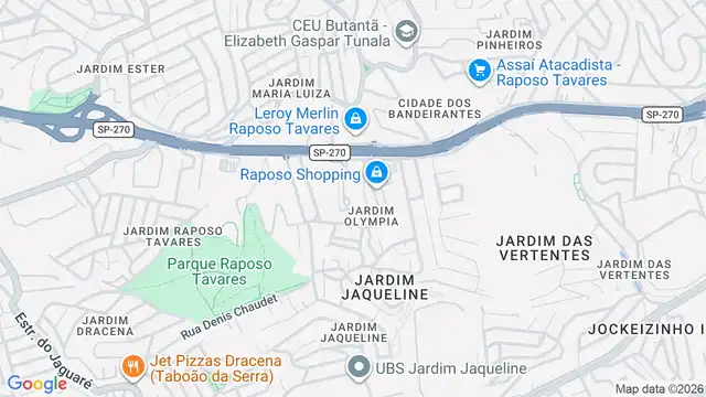 Mapa do bairro Jardim Olympia, Sao Paulo - SP