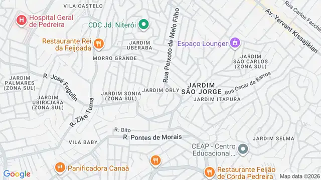 Mapa do bairro Jardim Orly, Sao Paulo - SP