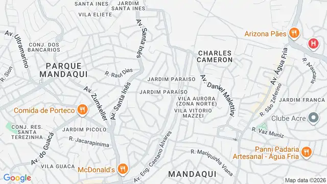 Mapa do bairro Jardim Paraíso, Sao Paulo - SP