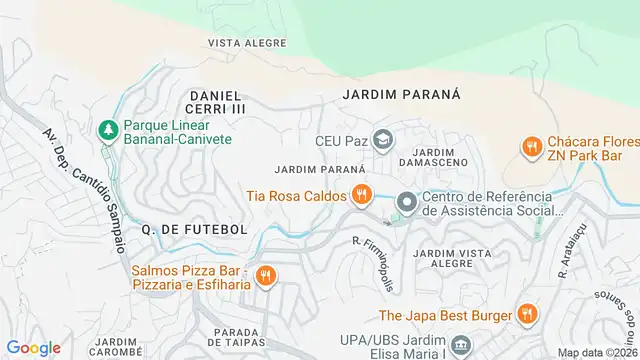Mapa do bairro Jardim Paraná, Sao Paulo - SP