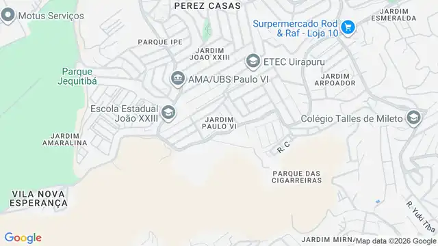 Mapa do bairro Jardim Paulo VI, Sao Paulo - SP