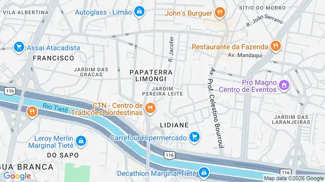 Mapa do bairro Jardim Pereira Leite, Sao Paulo - SP