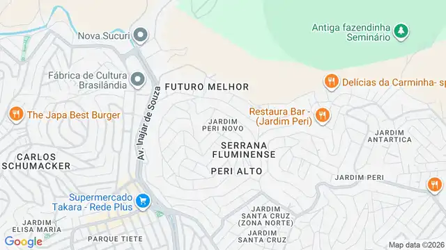 Mapa do bairro Jardim Peri Novo, Sao Paulo - SP