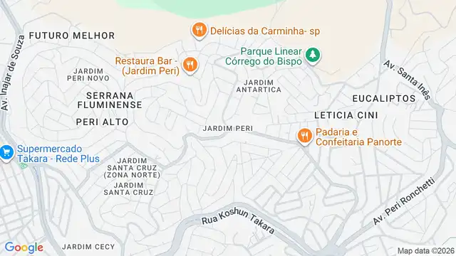 Mapa do bairro Jardim Peri, Sao Paulo - SP