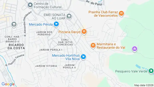 Mapa do bairro Jardim Pérola III, Sao Paulo - SP