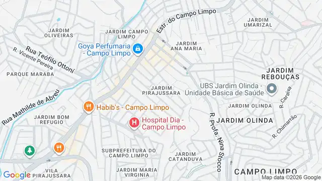 Mapa do bairro Jardim Pirajussara, Sao Paulo - SP