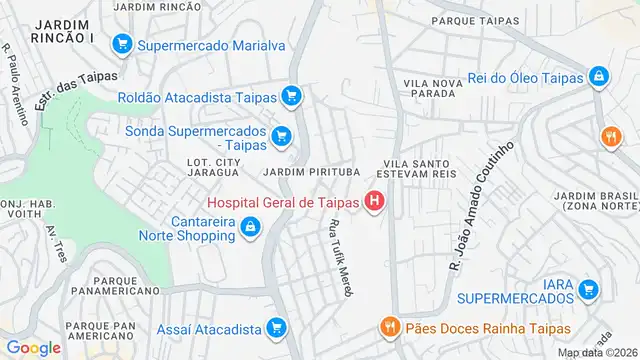 Mapa do bairro Jardim Pirituba, Sao Paulo - SP