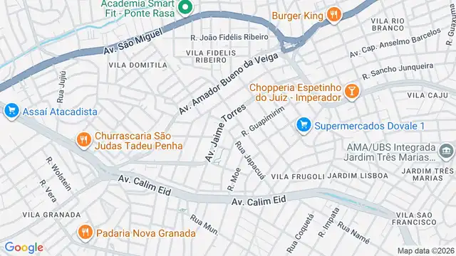 Mapa do bairro Jardim Popular, Sao Paulo - SP