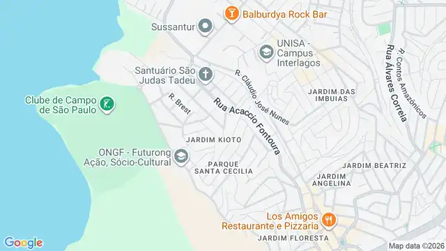 Mapa do bairro Jardim Pouso Alegre, Sao Paulo - SP