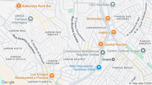 Mapa do bairro Jardim Presidente, Sao Paulo - SP