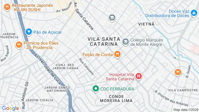 Mapa do bairro Jardim Primavera (Zona Sul), Sao Paulo - SP