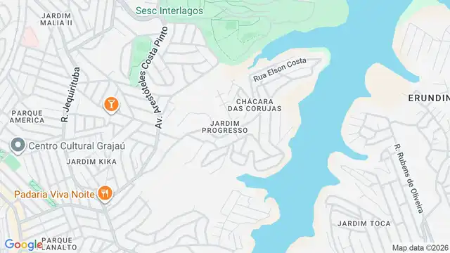 Mapa do bairro Jardim Progresso, Sao Paulo - SP