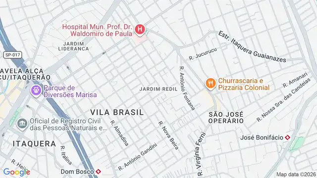 Mapa do bairro Jardim Redil, Sao Paulo - SP
