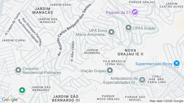 Mapa do bairro Jardim Reimberg, Sao Paulo - SP