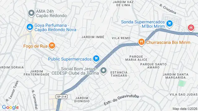 Mapa do bairro Jardim Remo, Sao Paulo - SP