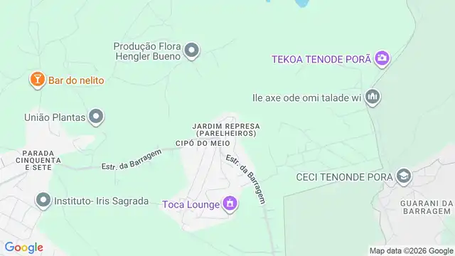 Mapa do bairro Jardim Represa (Parelheiros), Sao Paulo - SP