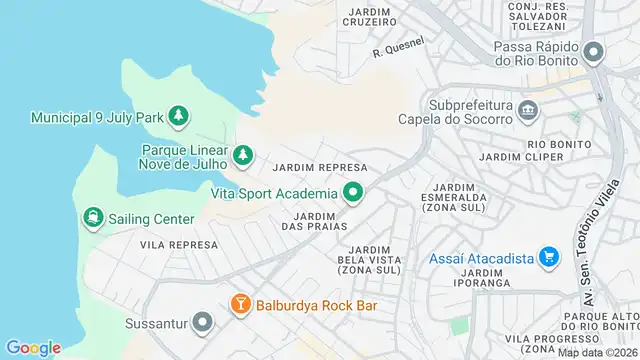 Mapa do bairro Jardim Represa, Sao Paulo - SP