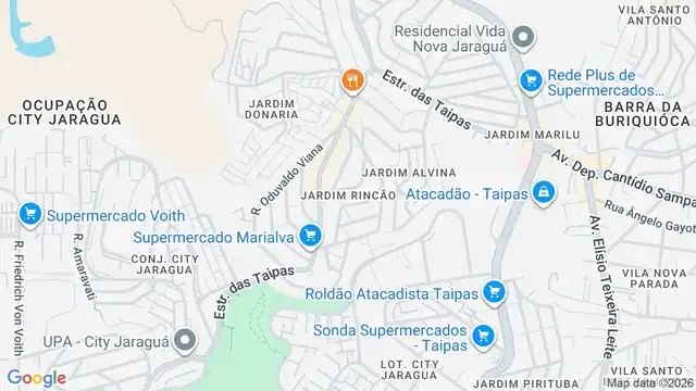 Mapa do bairro Jardim Rincão, Sao Paulo - SP