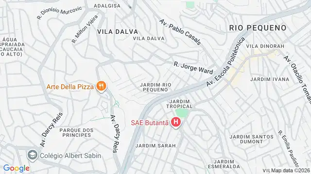 Mapa do bairro Jardim Rio Pequeno, Sao Paulo - SP